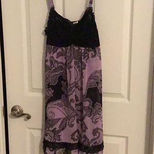 Sheer gown with lace bodice